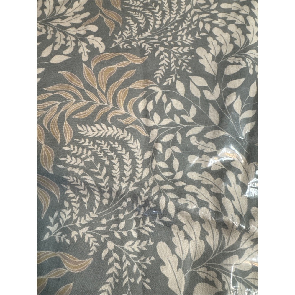 Rejuvenation Throw‎ Pillow Cover Linen Botanical 20" Square Light Green Leaves